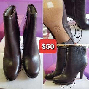 Brand new dark brown heeled boots. 6.5